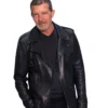 Antonio Banderas Black Leather Jacket