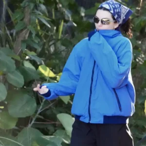 Australia Kendall Jenner Blue Bomber Jacket For Sale