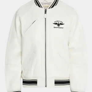 Avirex Stadium Embroidered Leather Varsity Jacket