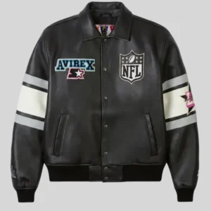 Avirex x Starter NFL Super Bowl LX Black Varsity Jacket