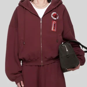 BRUCE LEE x LỰU ĐẠN Burgundy Hoodie