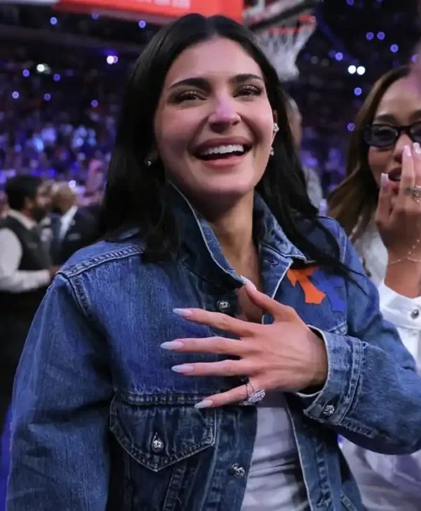 Basketball Finals Kylie Jenner Game 4 Denim Jacket