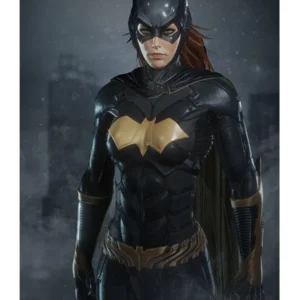 Batman Arkham Knight Batgirl Slim Fit Leather Jacket