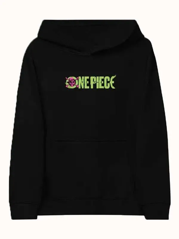 Black One Piece Printed Hoodie - Image 2