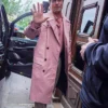 Brad Pitt 2026 Pink Trench Coat