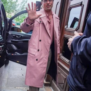 Brad Pitt 2026 Pink Trench Coat