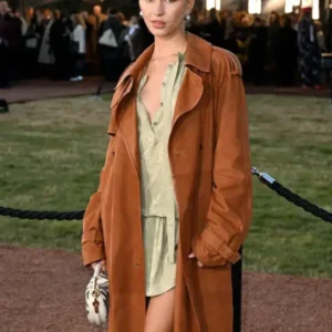 Burberry Summer 2026 Show Iris Law Suede Coat
