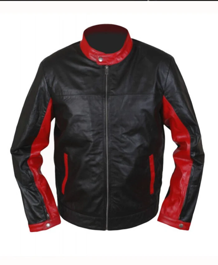 Batman The Dark Knight Red Cafe Racer Biker Jacket