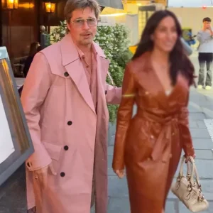 Buy Brad Pitt 2026 Pink Trench Coat