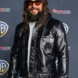 Buy CinemaCon Jason Momoa Black Leather Jacket