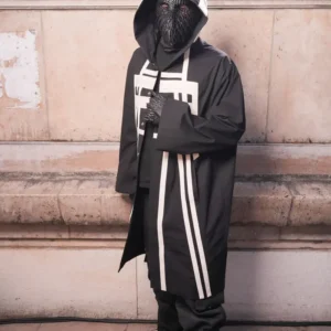 Buy EsDeeKid Rick Owens SS27 Black Hooded Coat