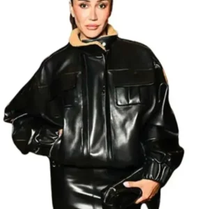 Buy NYFW 2026 Tamara Kalinic Black Leather Jacket