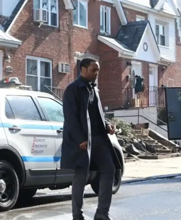 Buy The Exorcist 2026 Chiwetel Ejiofor Blue Wool Coat