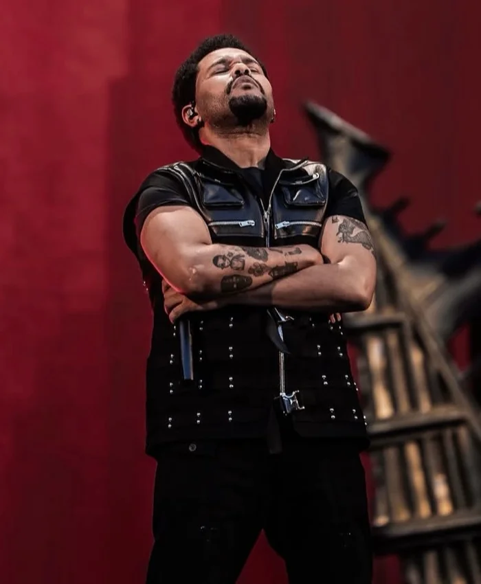 Buy The Weeknd Copenhagen Night 2 Studded Black Leather Vest