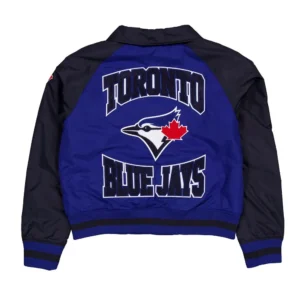 Buy Toronto Blue Jays Blue and Black Throwback Jacket
