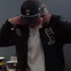 CHL50 Celebration OVO Black Leather Varsity Jacket