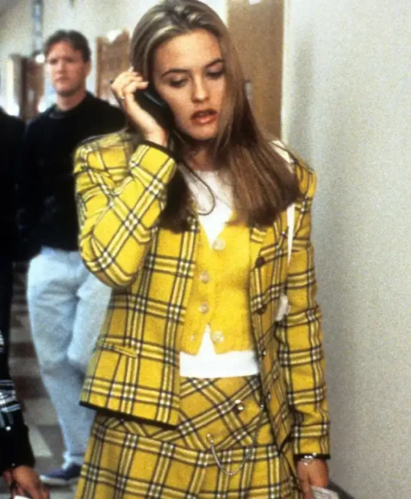 Cher Horowitz Clueless Yellow Plaid Blazer