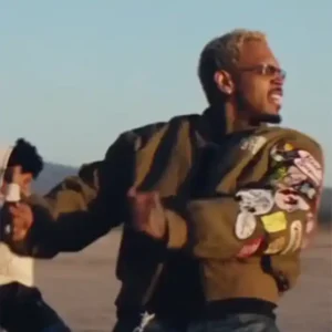 Chris Brown IT DEPENDS OBVIOUS Brown Bomber Jacket