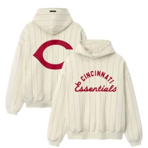 Cincinnati Reds Unisex Essential Pinstripe Hoodie