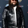 CinemaCon Jason Momoa Black Leather Jacket
