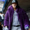 Colorado Rockies Hunter Goodman Purple Fur Coat