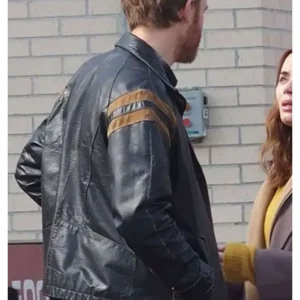 Disclosure Day 2026 Wyatt Russell Leather Jacket for sale