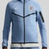 England Nike Soccer Blue Hooded Jacket