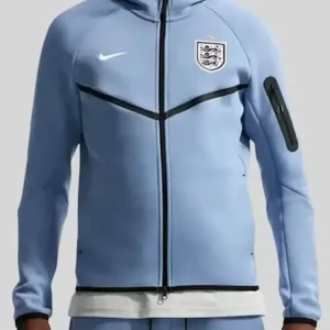 England Nike Soccer Blue Hooded Jacket