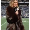 Erin Andrews NFC Championship Game Fur Trim Coat