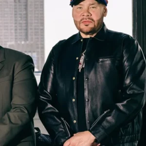 Fat Joe NBA Finals Game 3 Black Leather Jacket