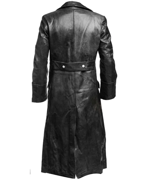 German Military Leather Trench Coat - Image 3