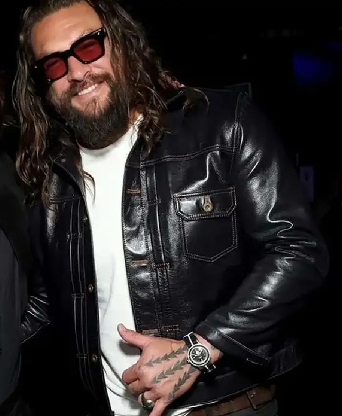 Get CinemaCon Jason Momoa Black Leather Jacket