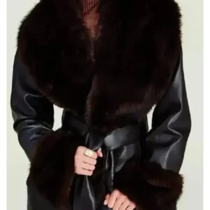 Get Erin Andrews NFC Championship Game Fur Trim Coat