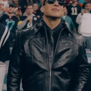 Shop Halftime Show Daddy Yankee Leather Jacket