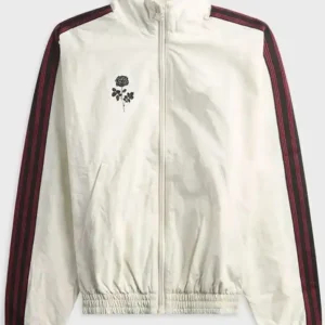 Get Jessica Alba 2026 White Track Jacket