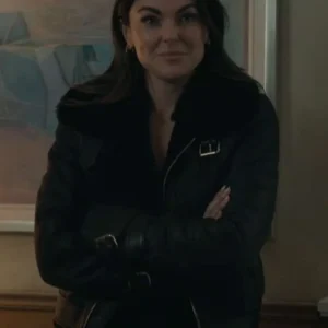 Get Karla Dixon Reacher S02 Shearling Leather Jacket