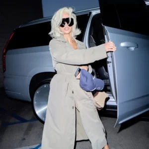 Get Kim Kardashian Beige Gucci Trench Coat