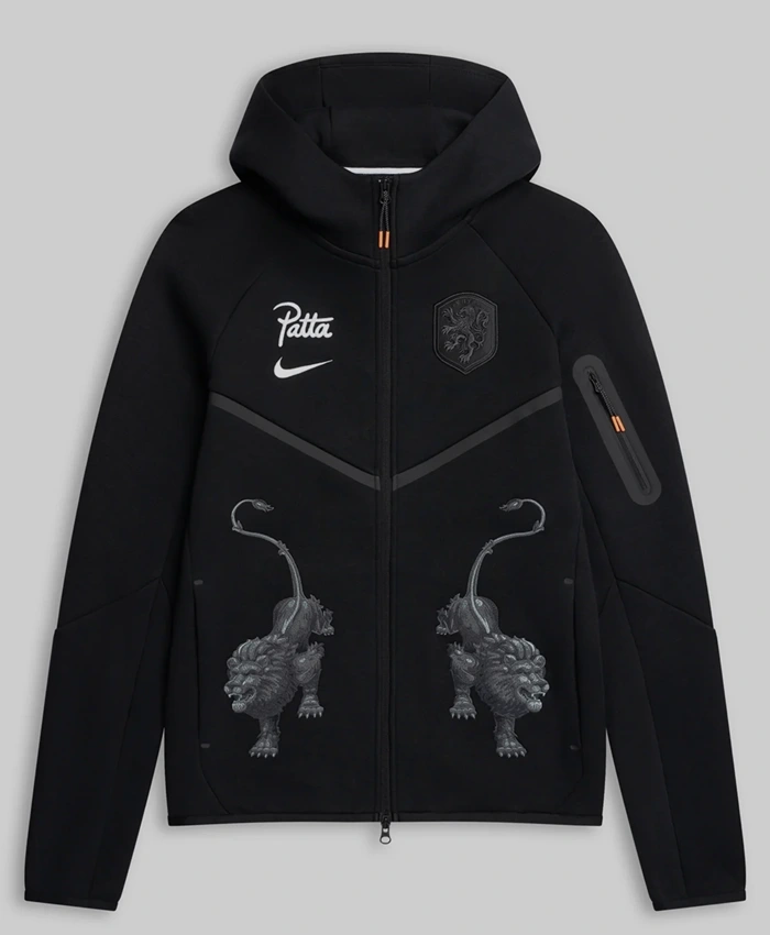Get Patta x Nike Netherlands Tech Fleece Black Hoodie