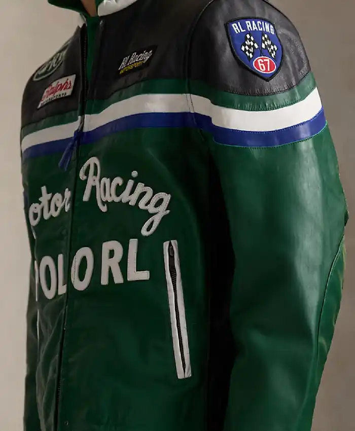Get Ralph Lauren Green Cafe Racer Jacket