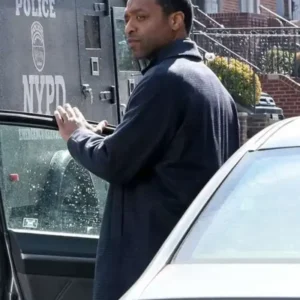Get The Exorcist 2026 Chiwetel Ejiofor Blue Wool Coat