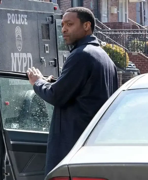 Get The Exorcist 2026 Chiwetel Ejiofor Blue Wool Coat