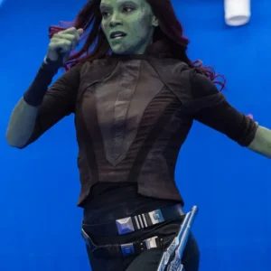 Guardians Of The Galaxy Vol 2 Gamora Cropped Jacket
