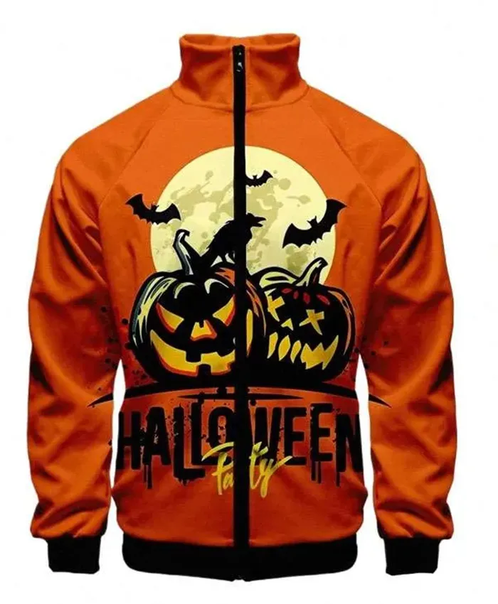 Halloween-Party-Orange-Zip-up-Bomber-Jacket.webp