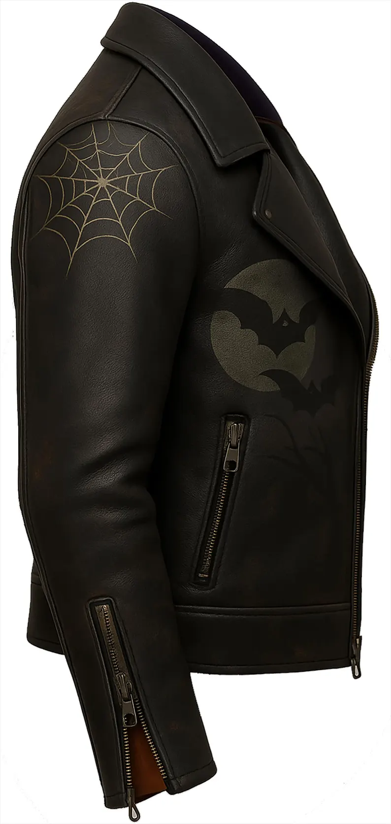 Halloween-Specter-Leather-Jacket-Glow-in-Dark-Webs-Gothic-Bats-side.webp