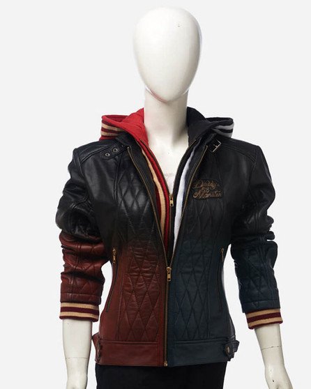 Harley Quinn Daddy?s Lil? Monster Quilted Leather Jacket