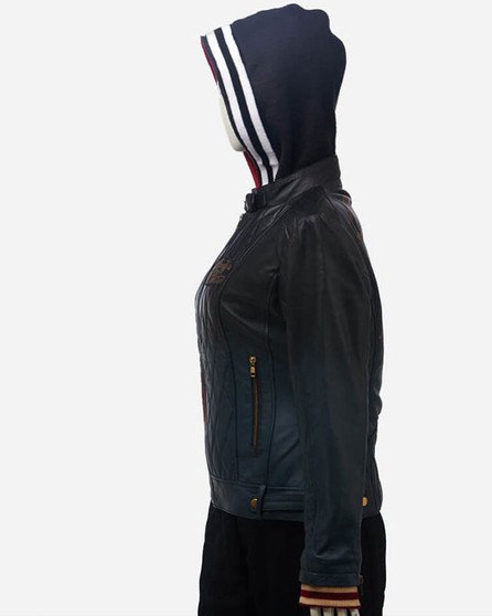 Harley Quinn Daddy?s Lil? Monster Quilted Leather Jacket - Image 2