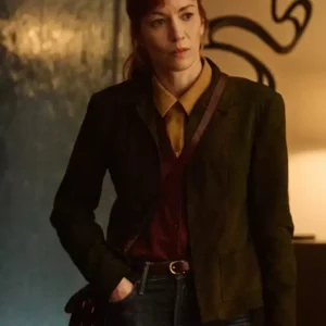 I Will Find You S01 Britt Lower Brown Suede Jacket