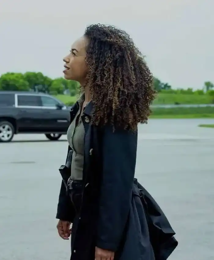 I Will Find You S01 Sarah Greer Black Coat For Sale