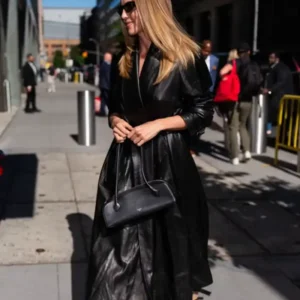 Jodie Comer Leather Coat