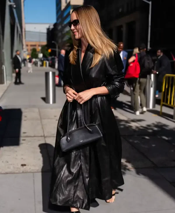 Jodie Comer Leather Coat